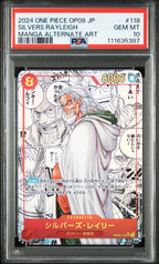 OP08-118 Silvers Rayleigh Manga PSA 10 Graded - One Piece TCG JAP