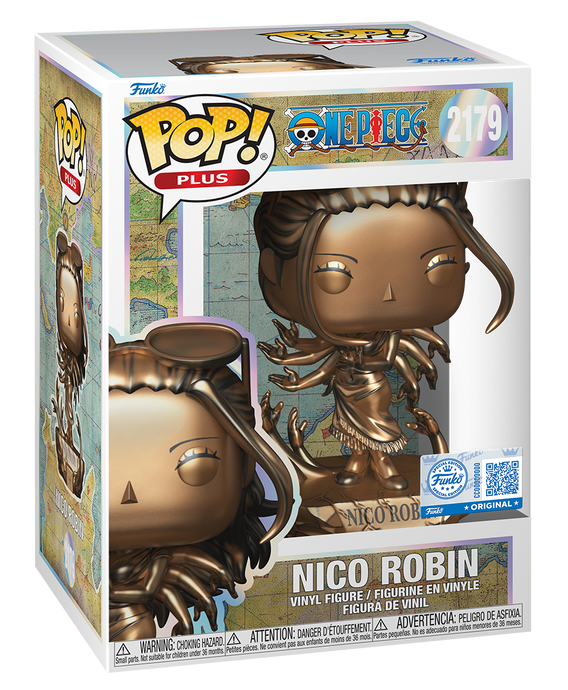 One Piece PLUS Pop! (Metallic) Bronze Statue Nami, Usopp, Nico Robin, Franky, Brook, Jinbe Set of 6