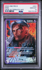 OP08-057 King Leader V2 Alternative Art PSA10 Graded - One Piece TCG ENG