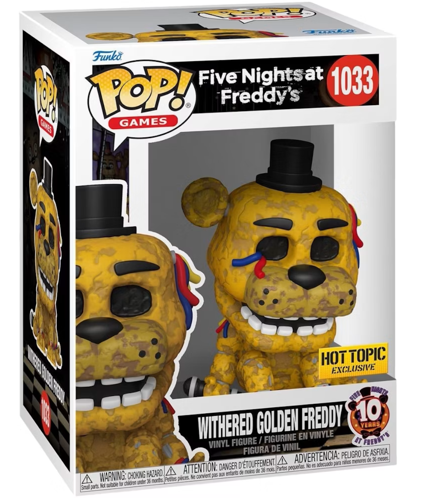 Nr. 1033 FNAF Withered Golden Freddy Hot Topic Exclusive