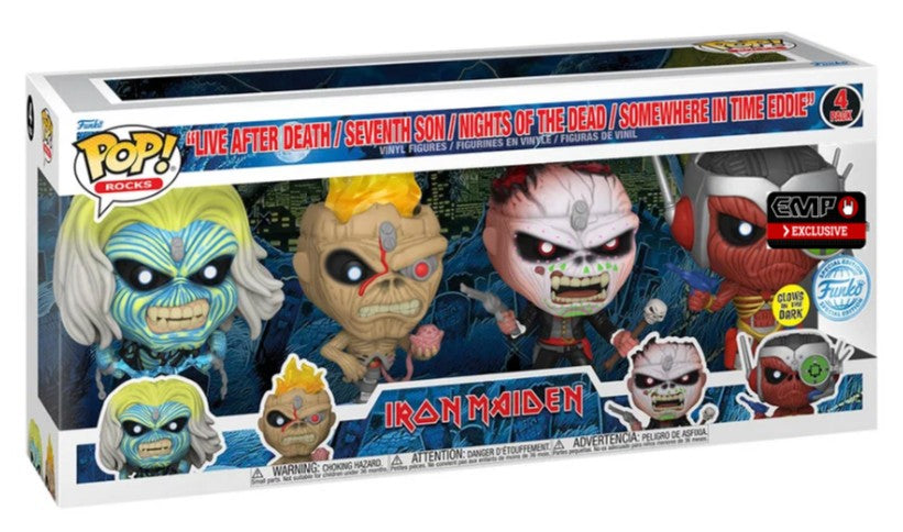 4-Pack Iron Maiden Eddie Special Edition Glow