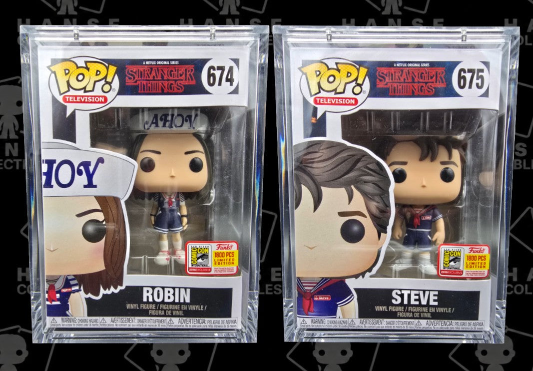 Nr. 674 & 675 Stranger Things Robin & Steve SDCC ORIGINAL LE1800 Bundle