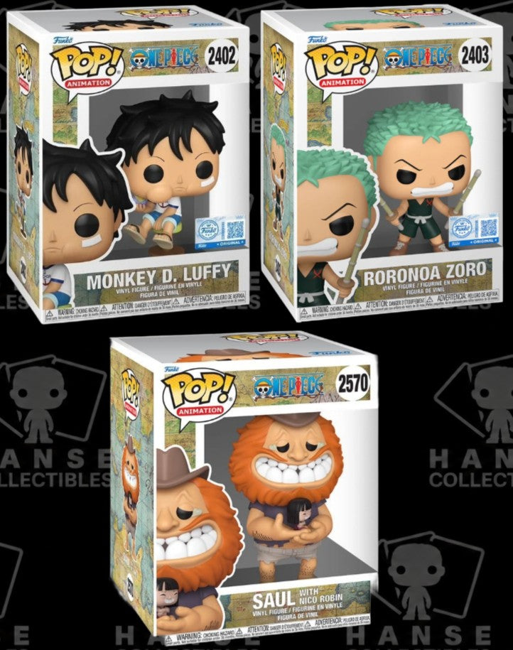 Nr. 2402, 2403 & 2570 Luffy, Zoro  & Saul