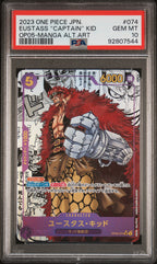 OP05-074 Eustass Captain Kid Manga PSA 10 Graded - One Piece TCG JAP