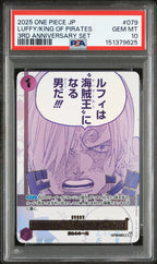OP05-069 Trafalgar Law Manga Rare PSA10 Graded - One Piece TCG JPN