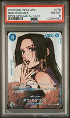 OP01-078 Boa Hancock Special Rare Alternative Art PSA8 Graded - One Piece TCG JAP