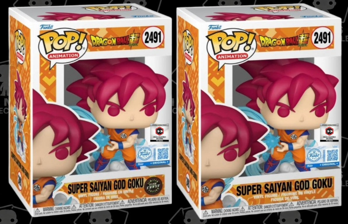 Nr. 2491 Super Saiyan God Goku Glow Chasebundle Chalice Collectibles Pre-Release Exclusive