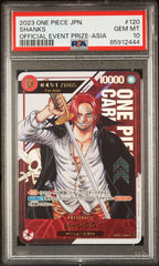 OP01-120 Shanks FOR ASIA 0451/1065 Special Promo PSA10 Graded - One Piece TCG JAP