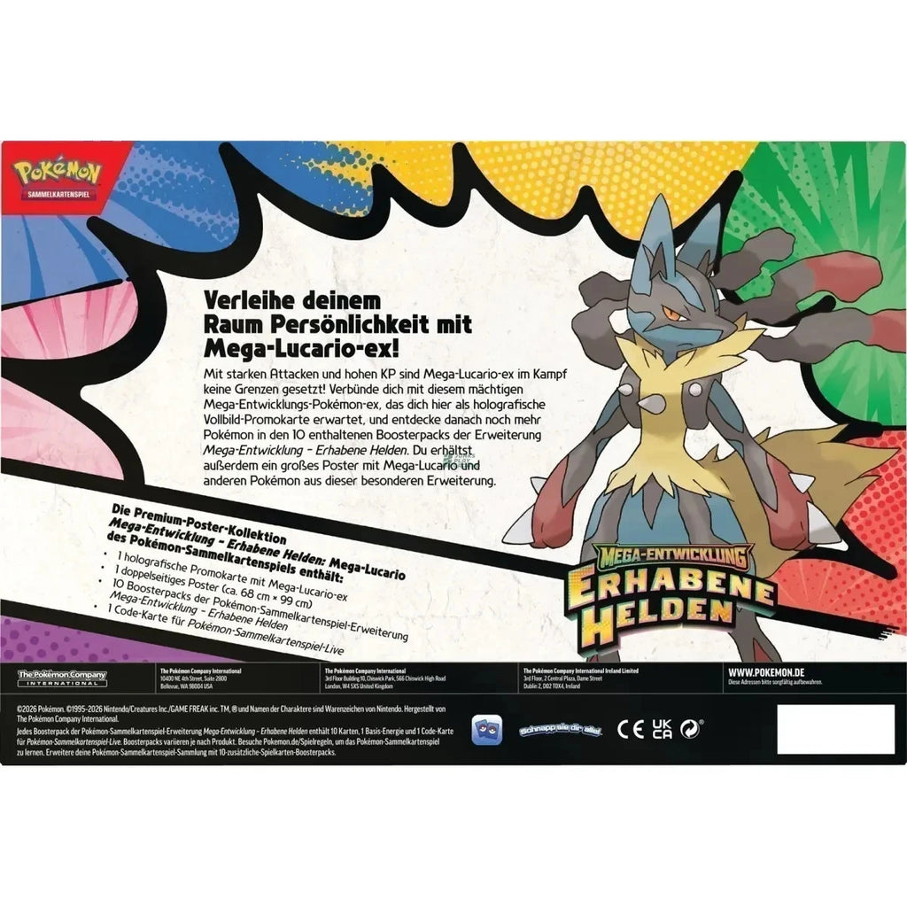 Exalted Heroes Premium Poster Collection Mega Lucario GERMAN ME02.5