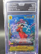 OP07-109 Monkey D. Luffy Treasure Rare AOG 10 Graded - One Piece TCG ENG