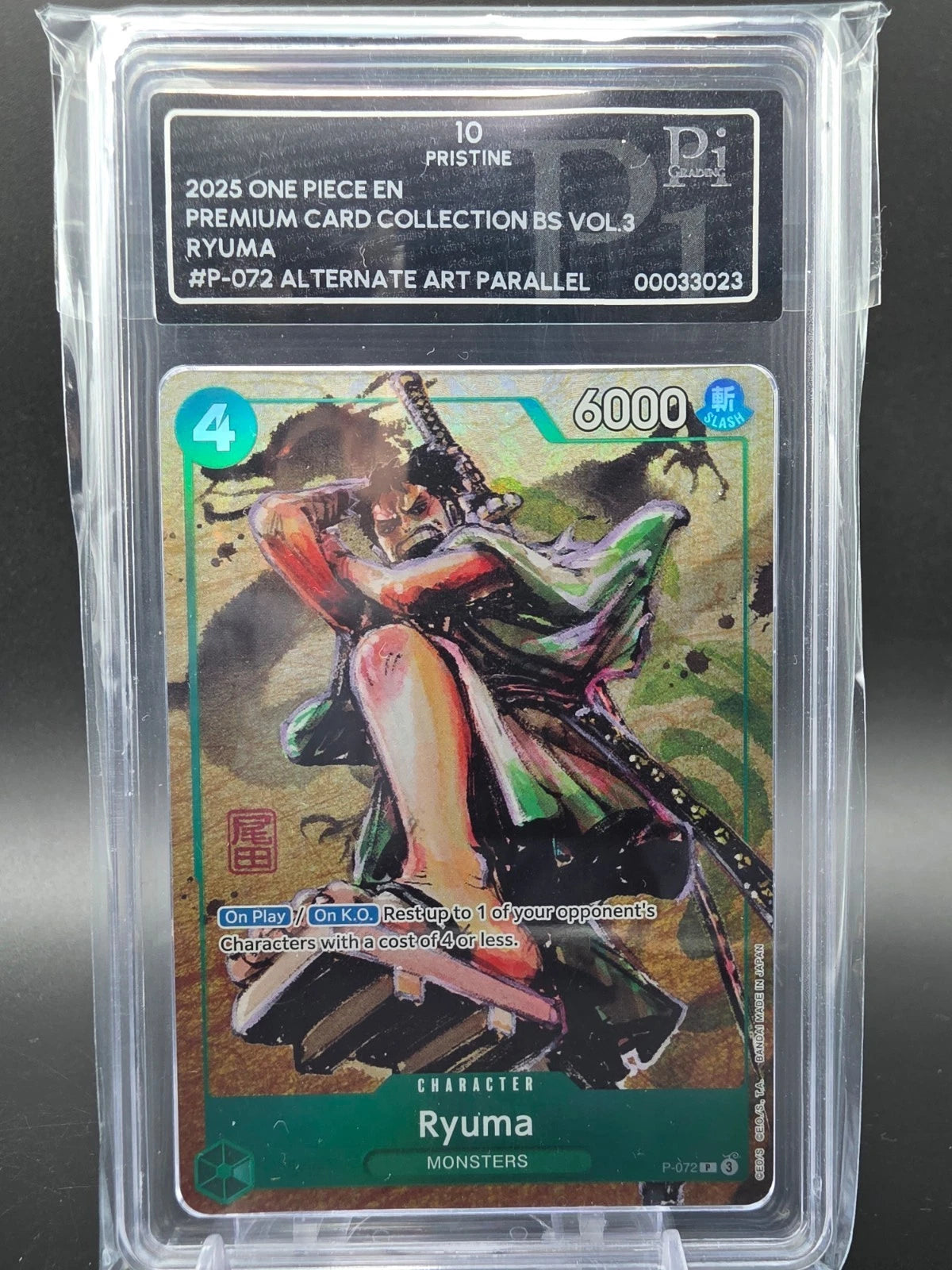 P-072 Ryuma Promo Pi Grading Pristine 10 - One Piece TCG ENG
