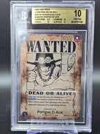 OP13-119 Portgas D. Ace Wanted Misprint BGS 10 Graded - One Piece TCG ENG