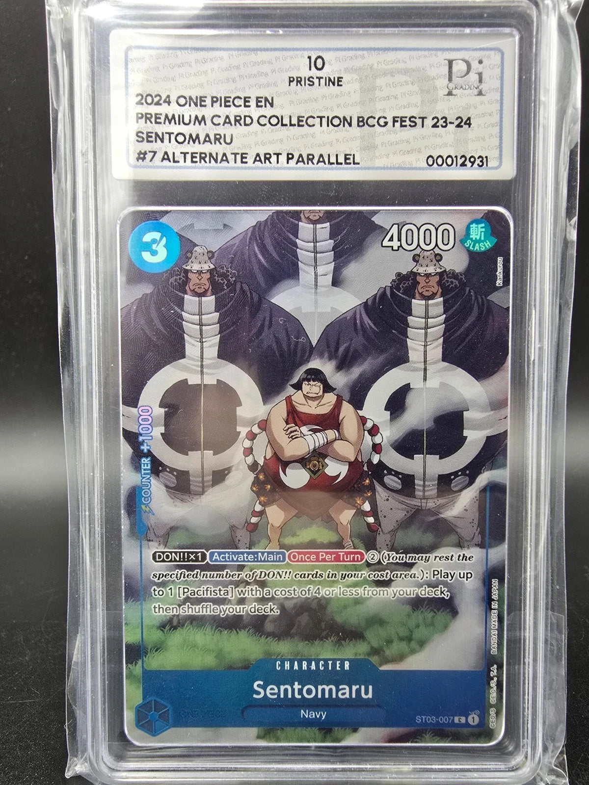 ST03-007 Sentomaru Pristine 10 Pi Grading - One Piece TCG ENG