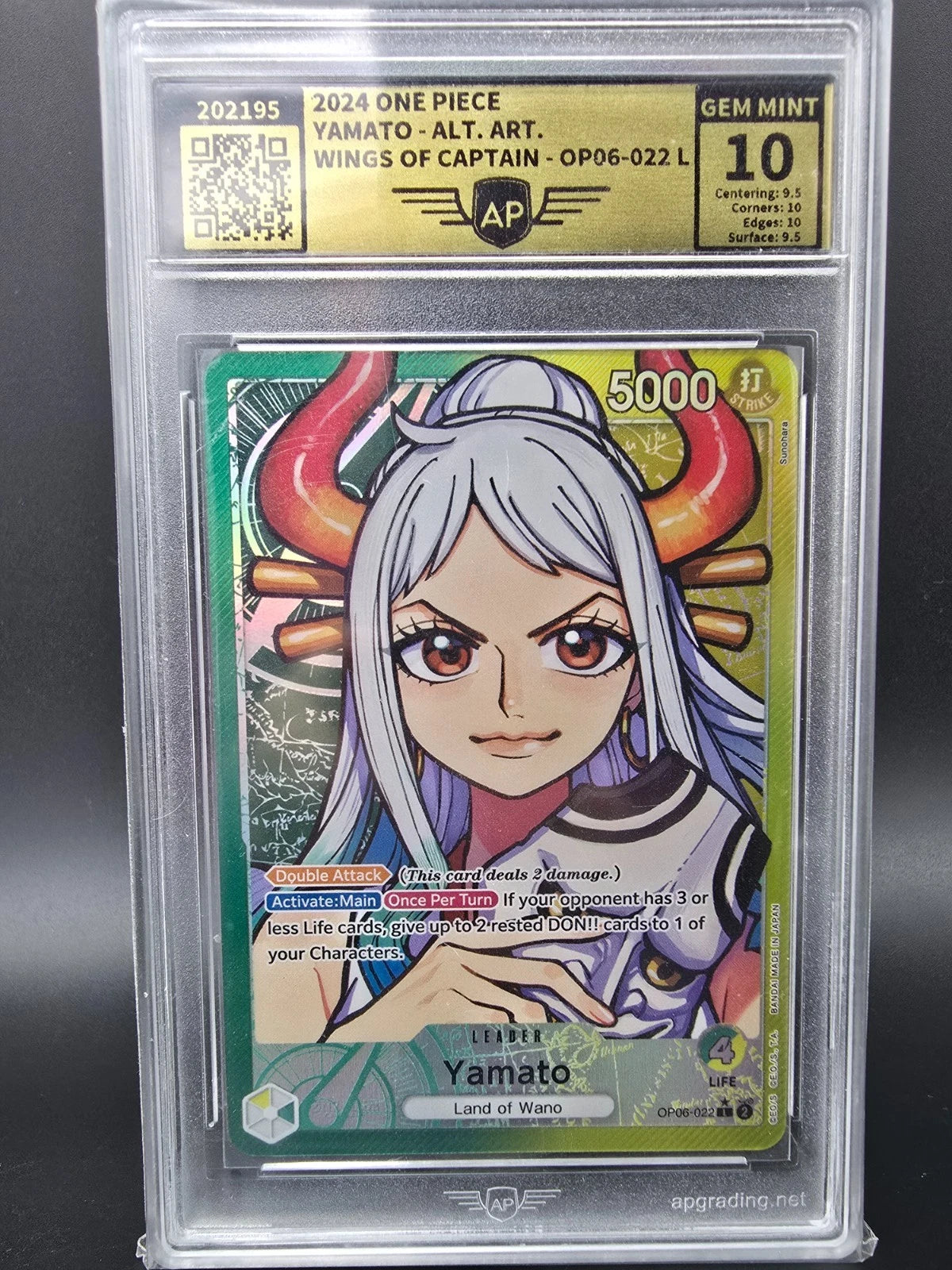 OP06-022 Leader Yamato AP Grading GEM MINT 10 ENG