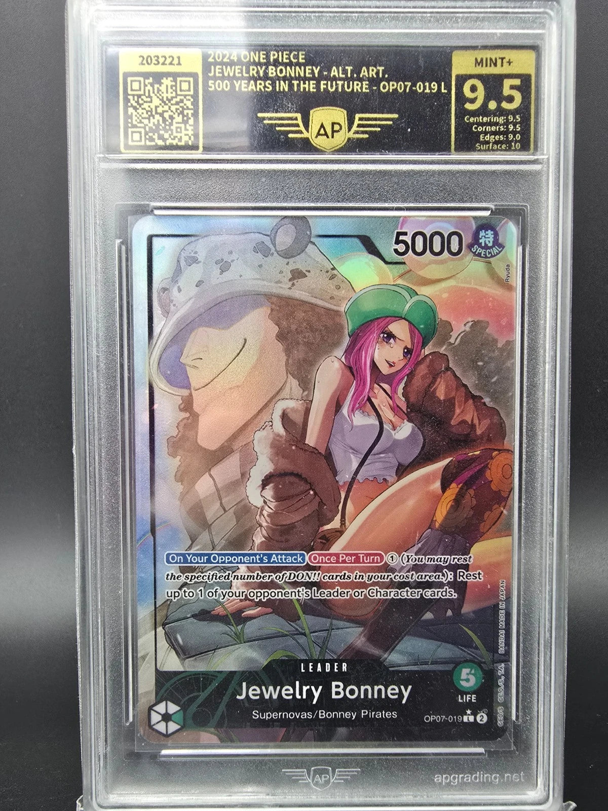 OP07-019 Leader Bonney AP Grading 9.5 Mint ENG - One Piece TCG