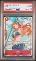 OP01-016 Nami V2 PSA10 Graded - One Piece TCG JAP