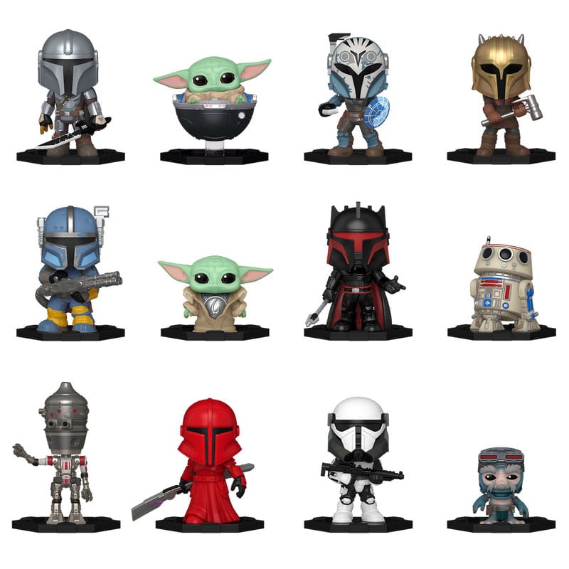 Star Wars Mystery Minis Minifiguren 5 cm The Mandalorian Display (12 Stück)